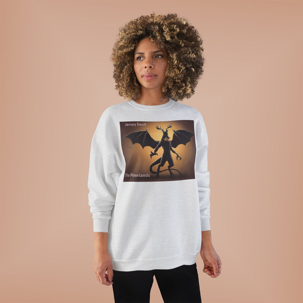 Devil Dragon Crewneck Sweatshirt – "The Firelands" Gothic Fantasy Graphic