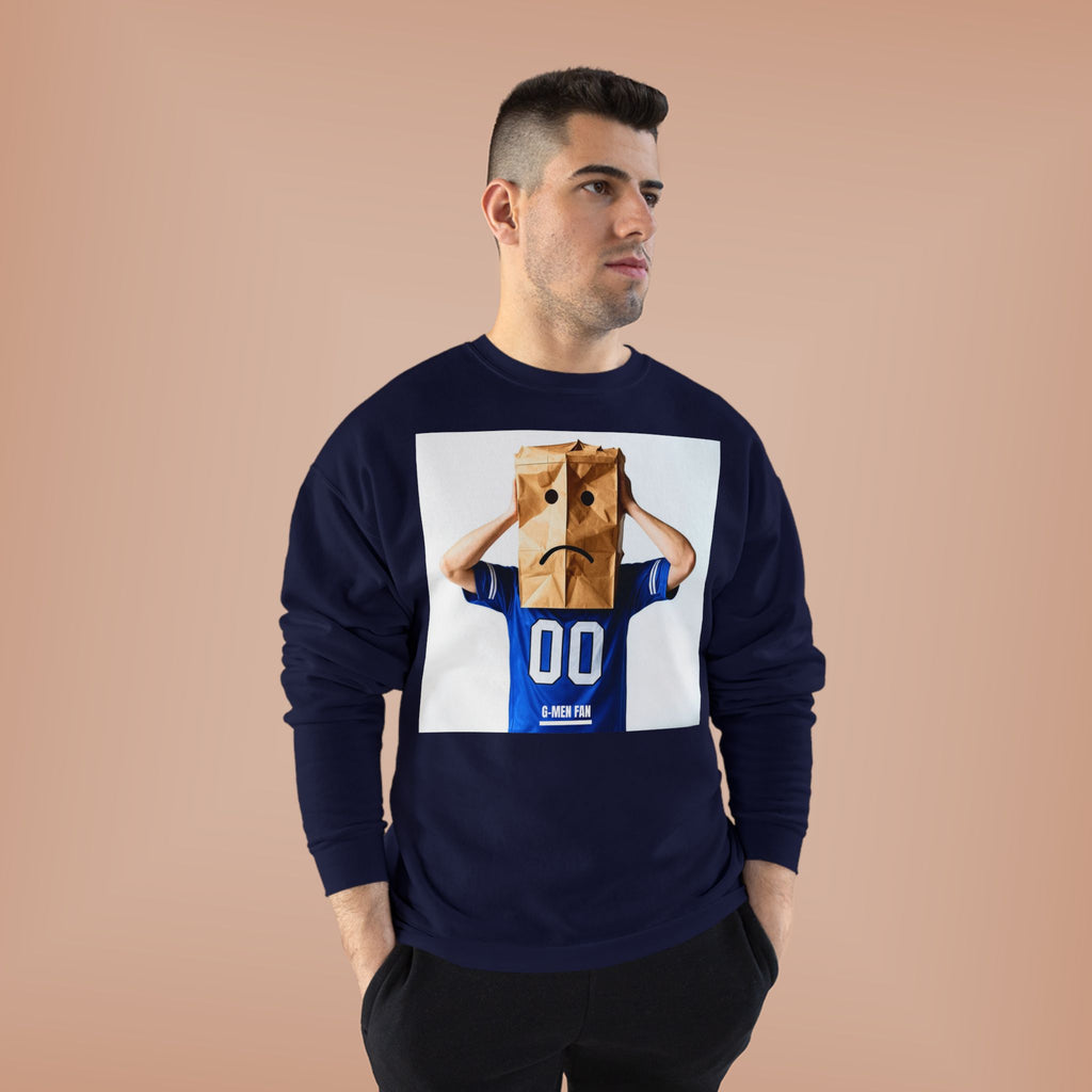 Paper Bag Head Crewneck Sweatshirt — Playful Sadness Graphic Sweater