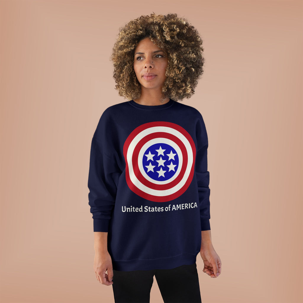 Copy of American Target Crewneck Sweatshirt — "United States of AMERICA" Patriotic Graphic
