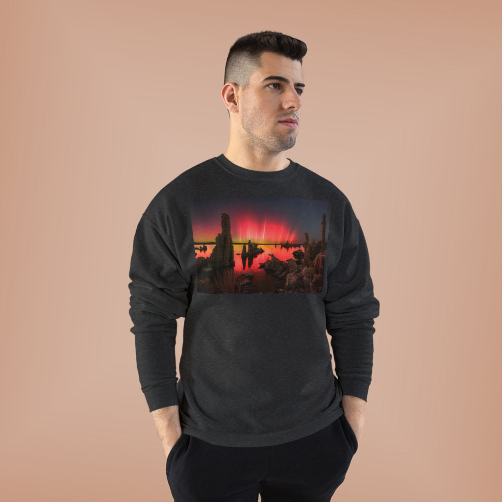 Crewneck Sweatshirt — Neon Desert Nightscape Graphic