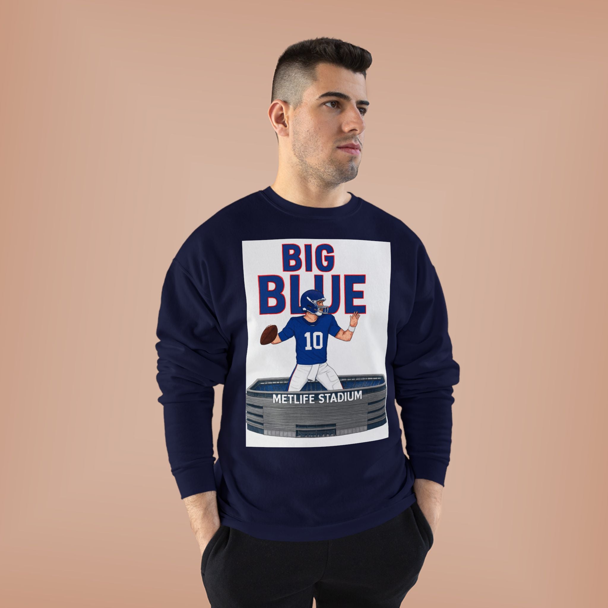 Big Blue '10' MetLife Stadium Crewneck Sweatshirt