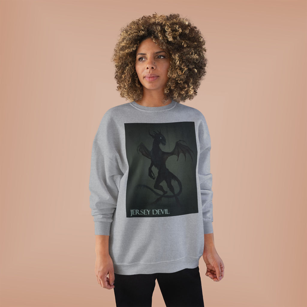 Jersey Devil Crewneck Sweatshirt – Gothic Cryptid Graphic Pullover