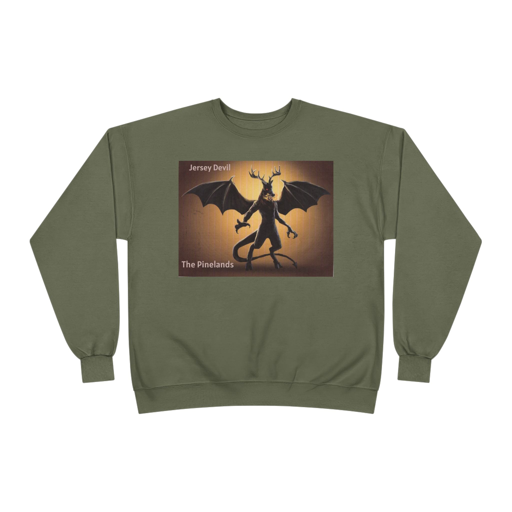 Devil Dragon Crewneck Sweatshirt – "The Firelands" Gothic Fantasy Graphic