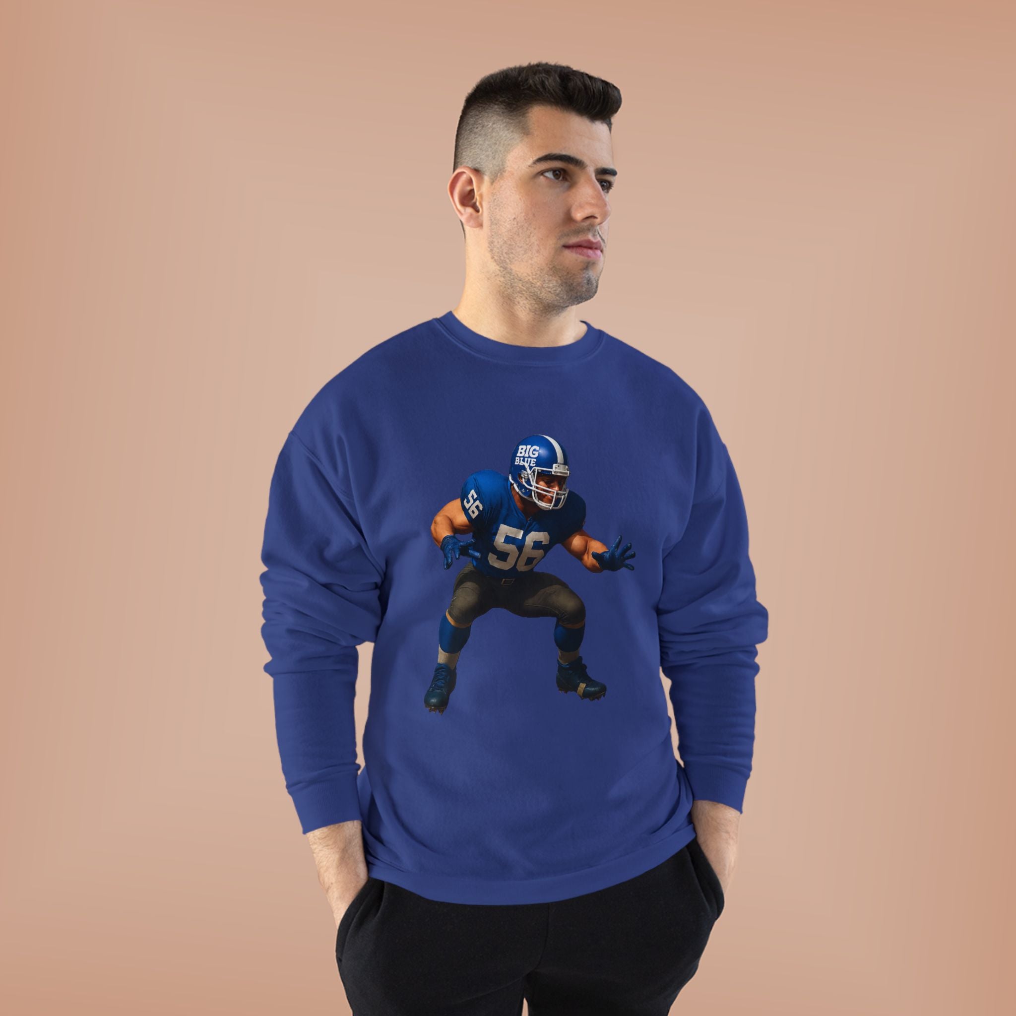 Football Linebacker Illustration Crewneck Sweatshirt