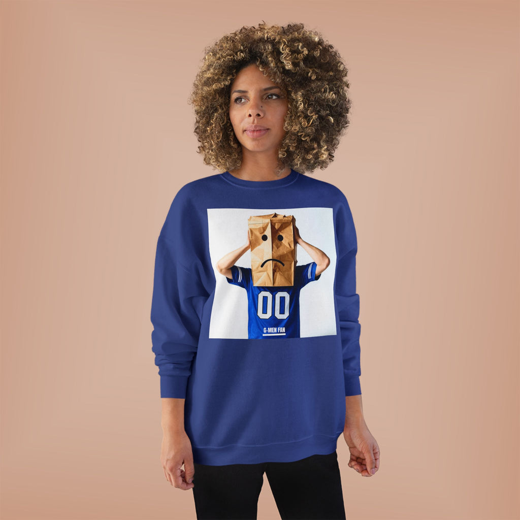 Paper Bag Head Crewneck Sweatshirt — Playful Sadness Graphic Sweater