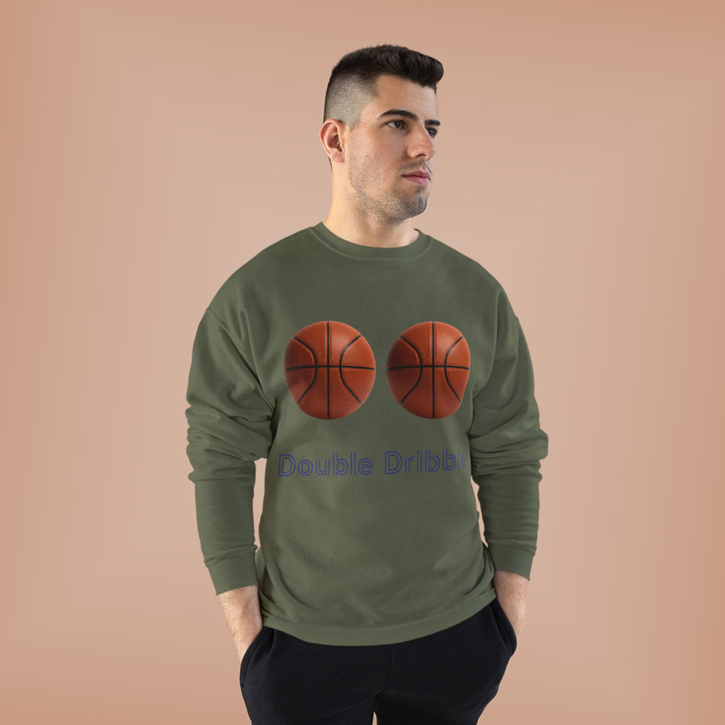 Crewneck Sweatshirt — "Double Dribble" Basketball Graphic