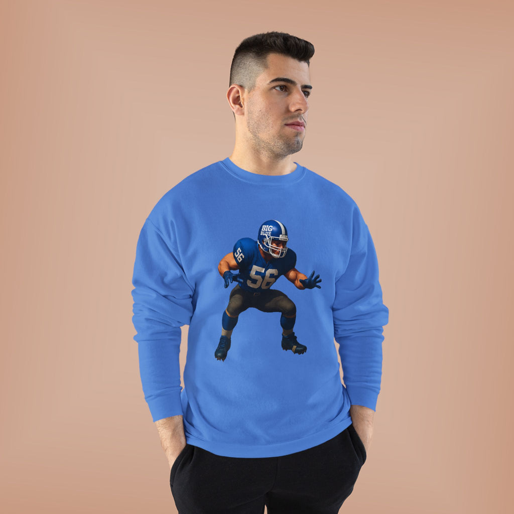 Football Linebacker Illustration Crewneck Sweatshirt
