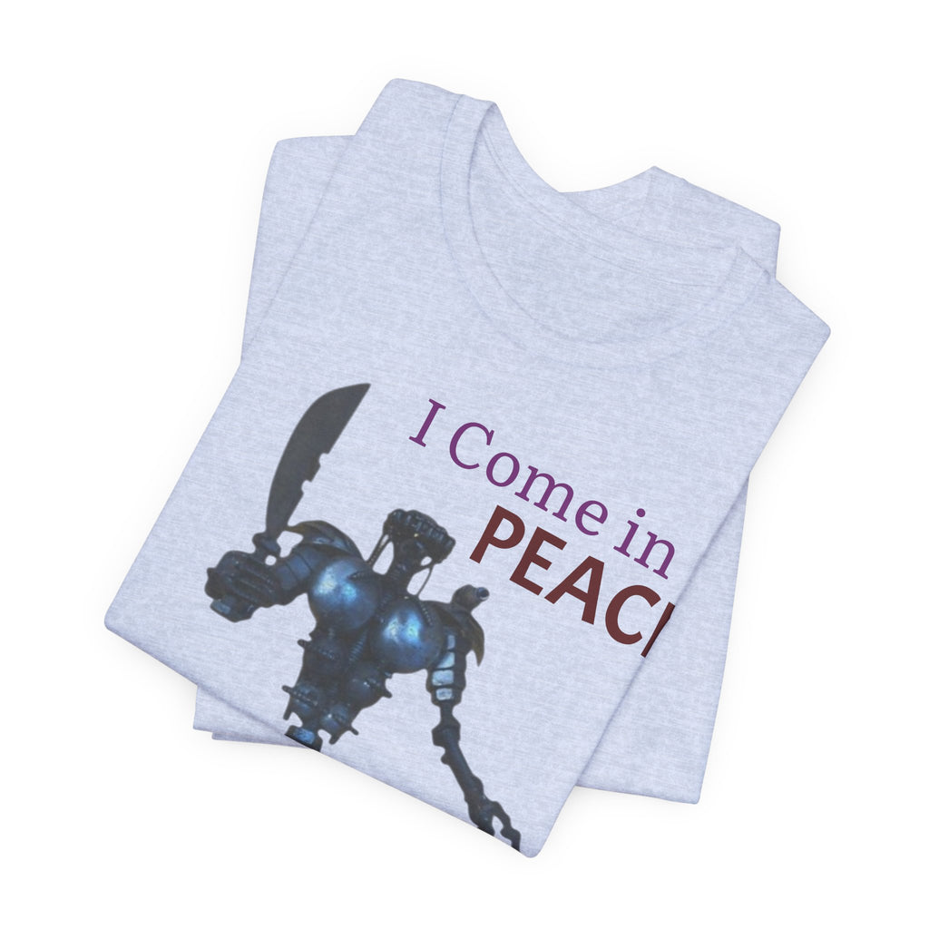 T-Shirt — I Come in Peace Robot Graphic Tee