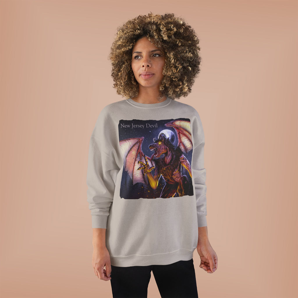 Dragon Graphic Sweatshirt — "New Jersey Dad" Fantasy Winged Creature Crewneck