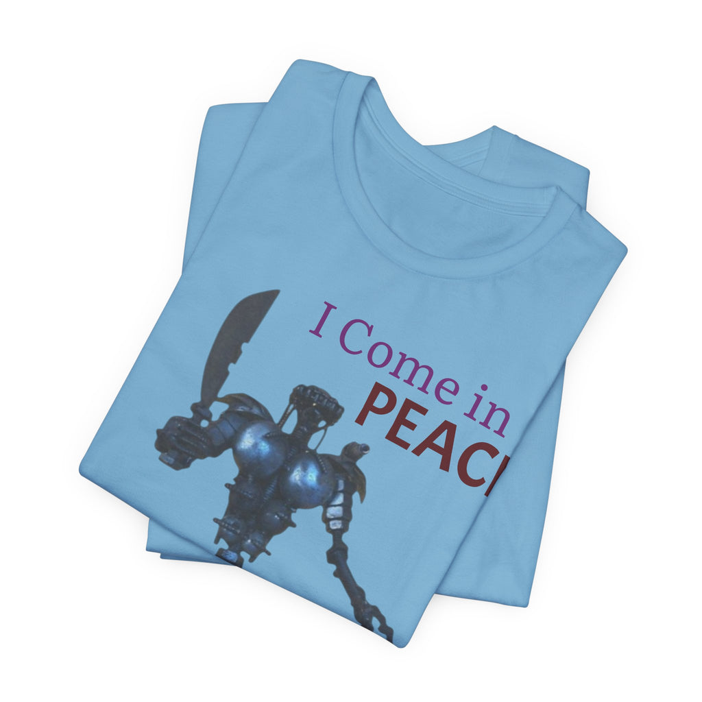 T-Shirt — I Come in Peace Robot Graphic Tee