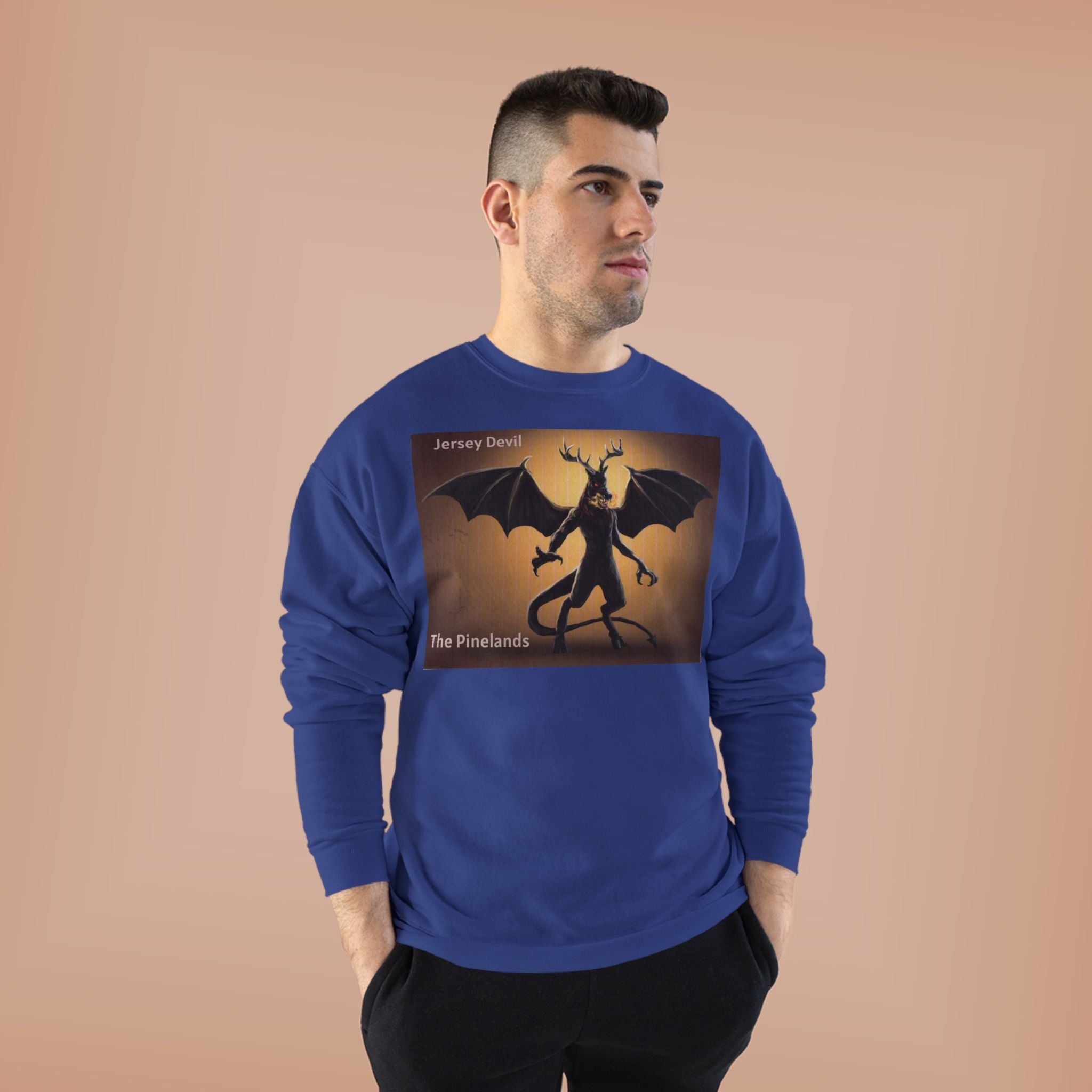 Devil Dragon Crewneck Sweatshirt – "The Firelands" Gothic Fantasy Graphic