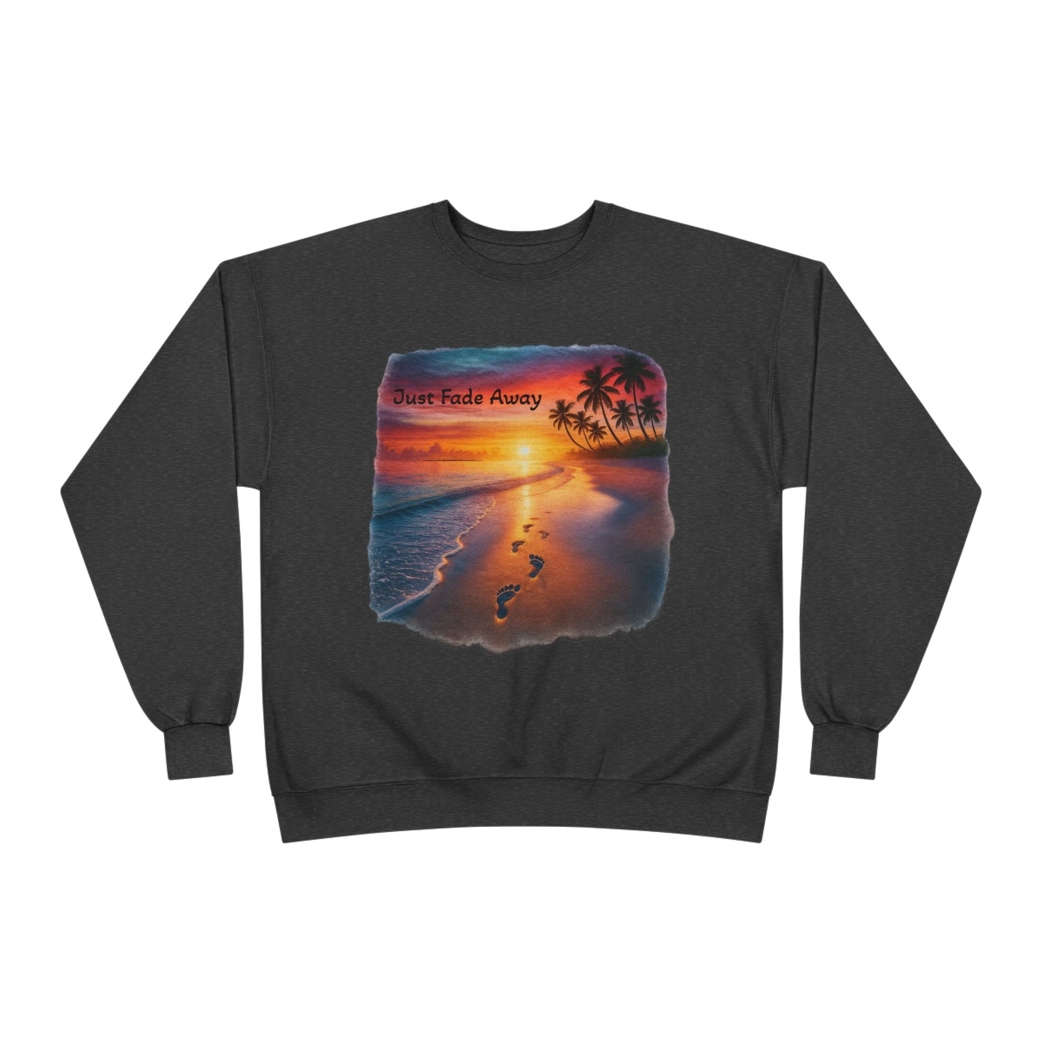 Crewneck Sweatshirt — Sunset Beach "Footprints" Graphic