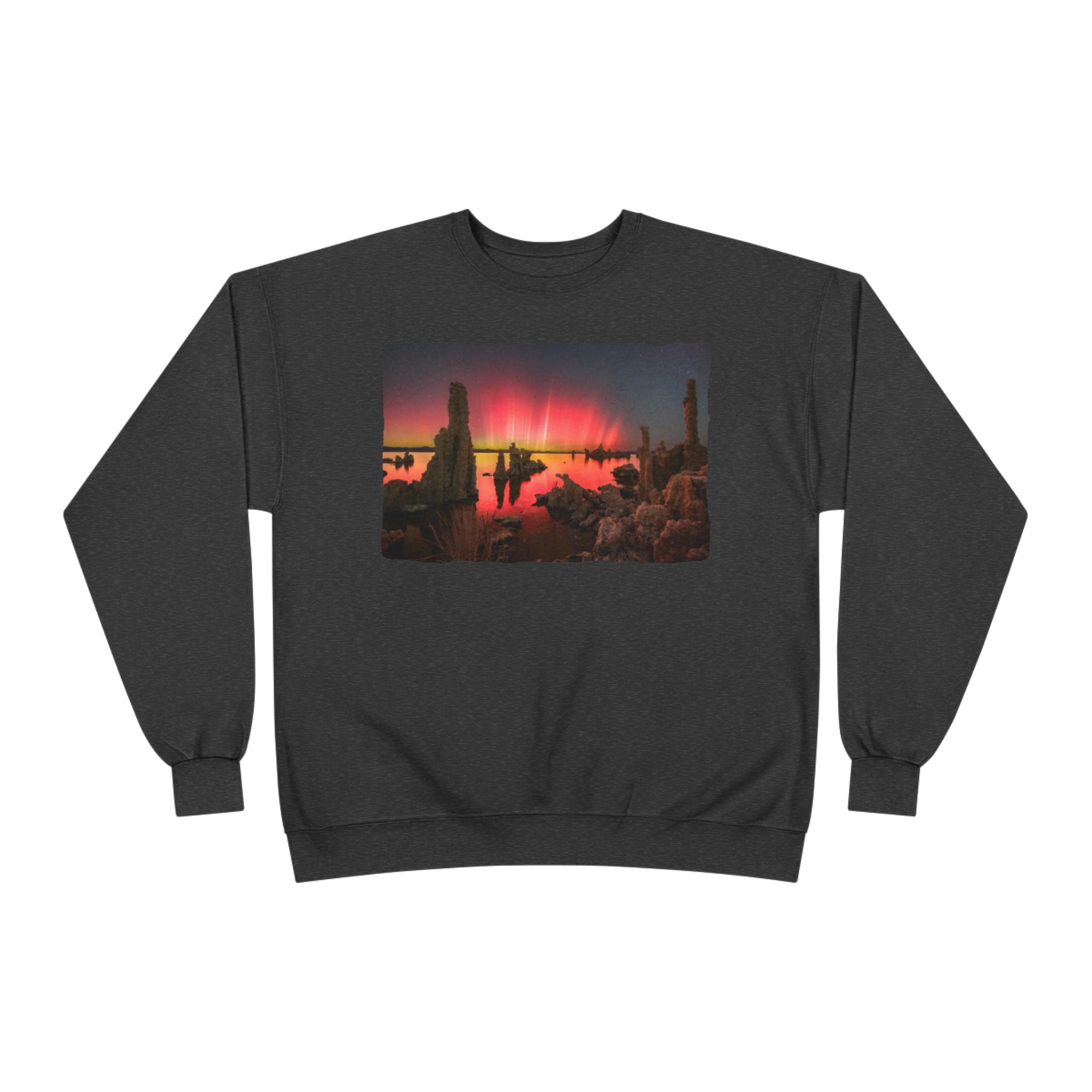 Crewneck Sweatshirt — Neon Desert Nightscape Graphic
