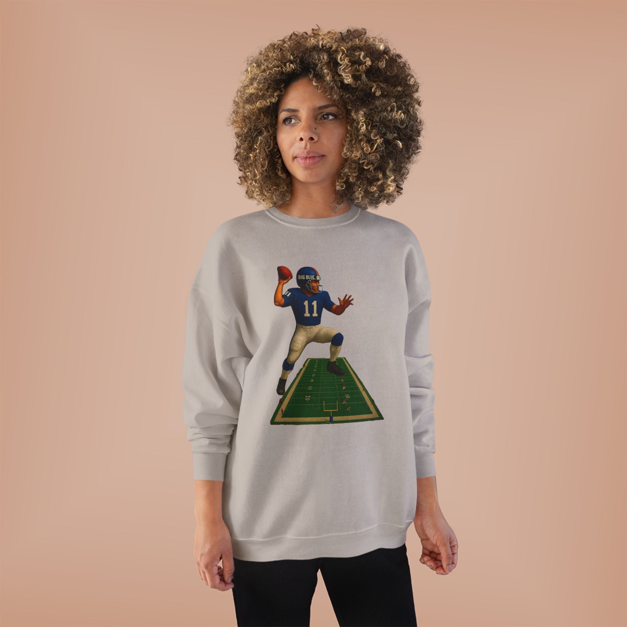 Football Quarterback Graphic Crewneck Sweatshirt