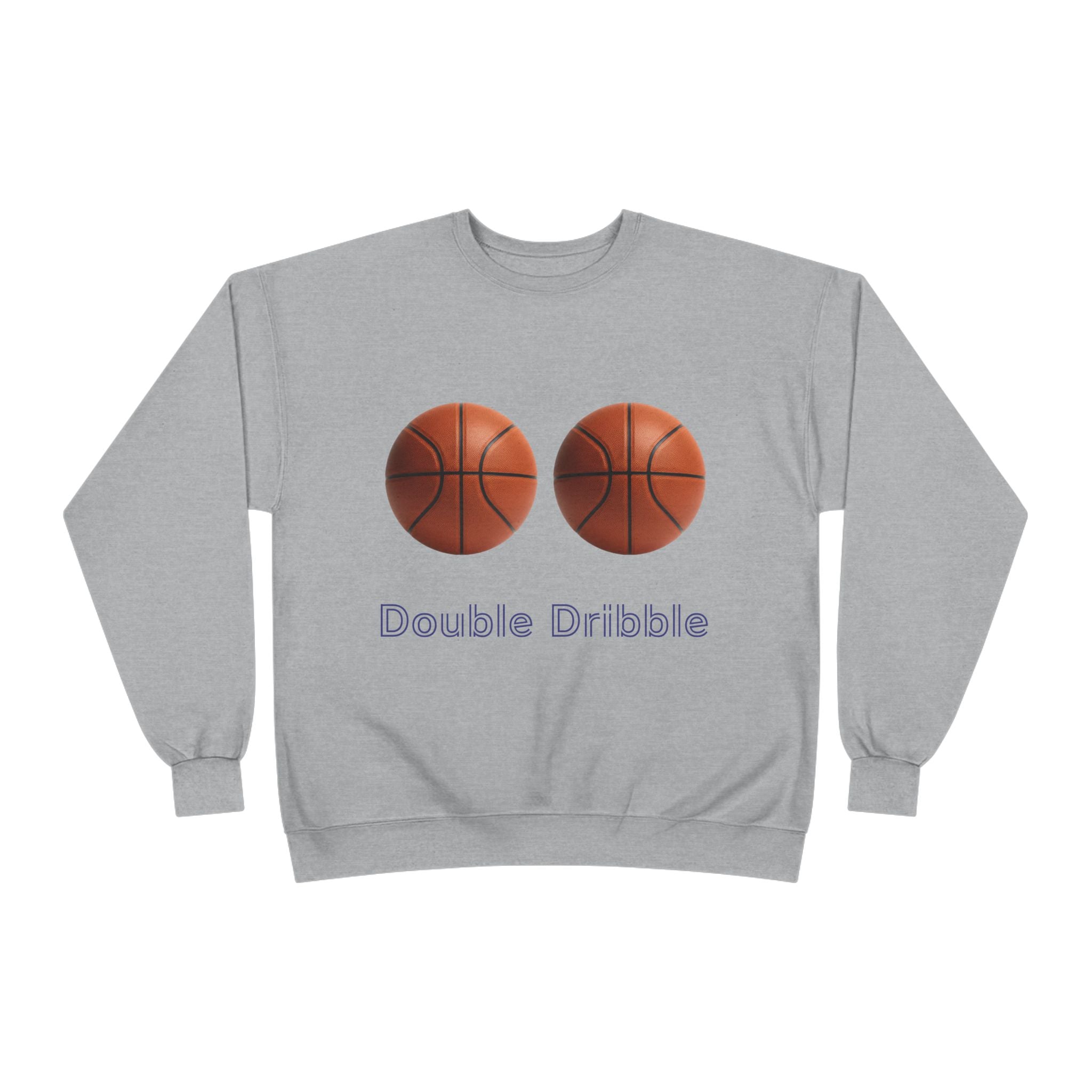 Crewneck Sweatshirt — "Double Dribble" Basketball Graphic