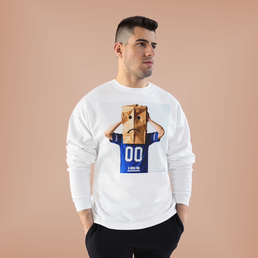 Paper Bag Head Crewneck Sweatshirt — Playful Sadness Graphic Sweater