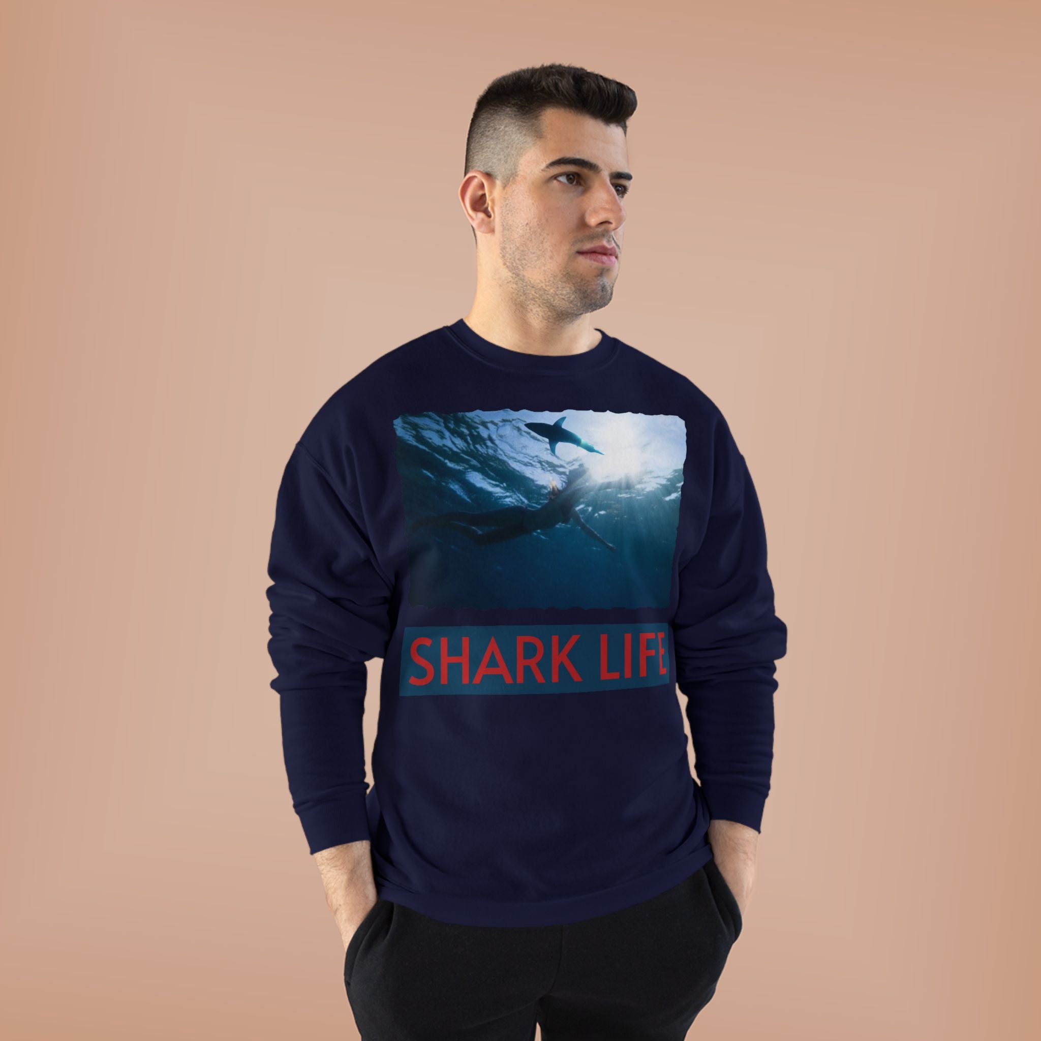 Ocean Sharks Photo Crewneck Sweatshirt