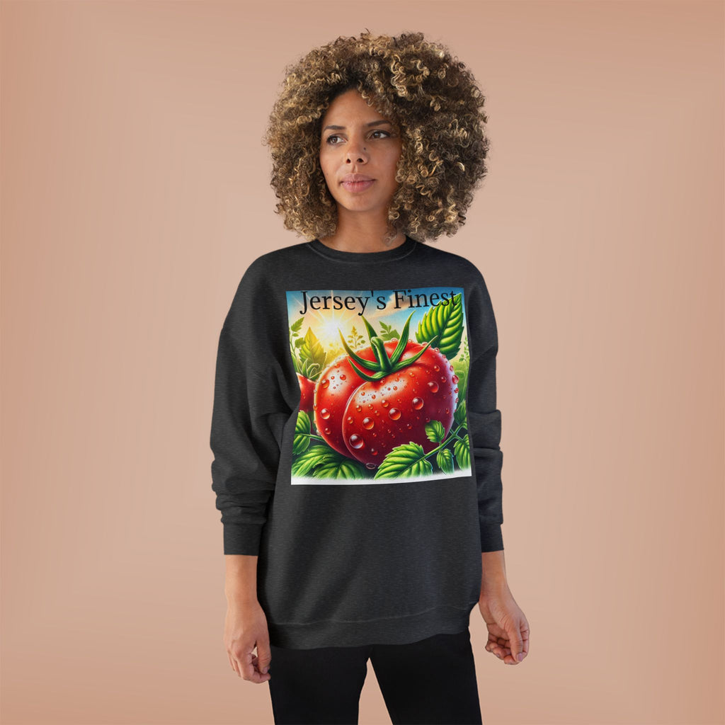 Tomato Crewneck Sweatshirt — "Jersey's Finest" Garden Produce Graphic