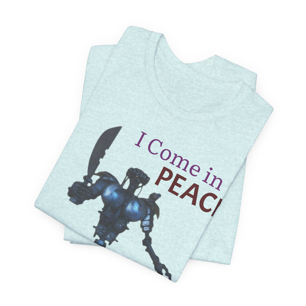 T-Shirt — I Come in Peace Robot Graphic Tee