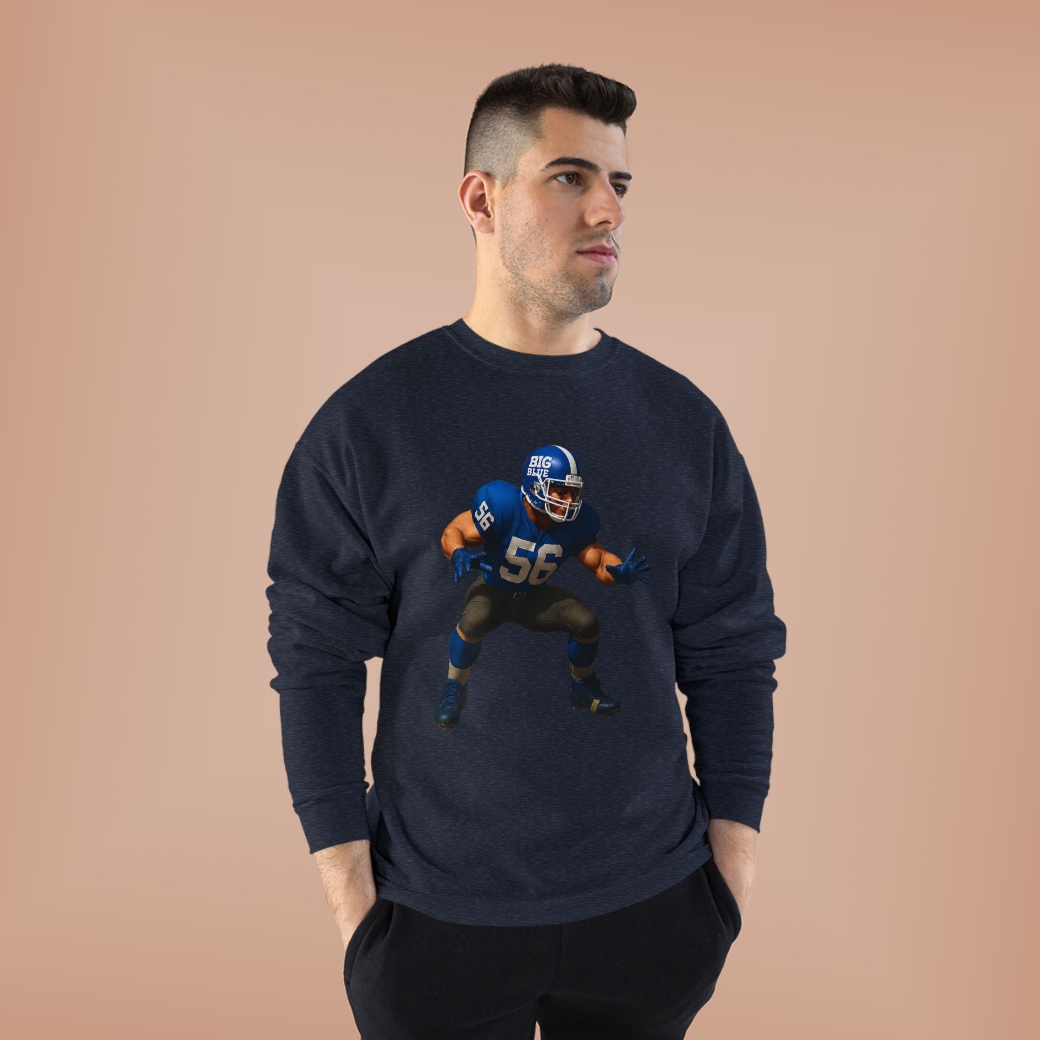Football Linebacker Illustration Crewneck Sweatshirt