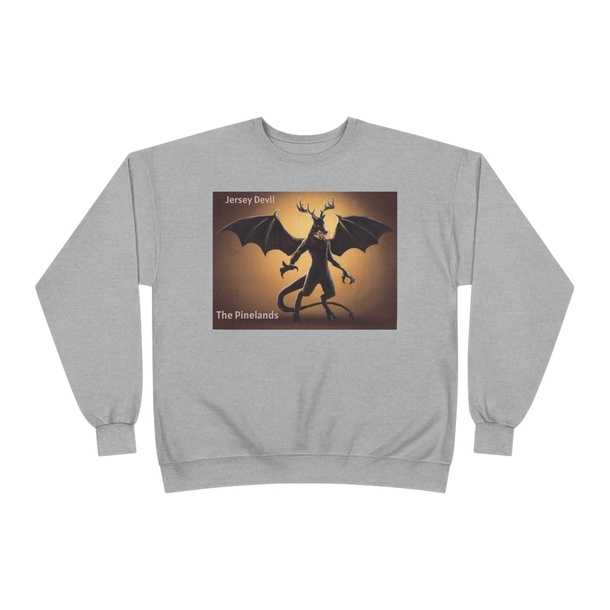 Devil Dragon Crewneck Sweatshirt – "The Firelands" Gothic Fantasy Graphic