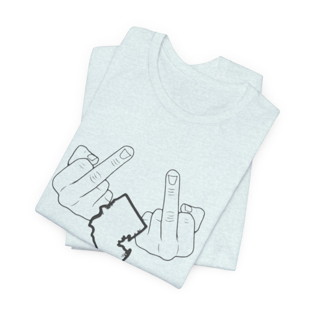 T-Shirt - 'We Love You Too' New Jersey Middle Finger Outline Graphic Tee