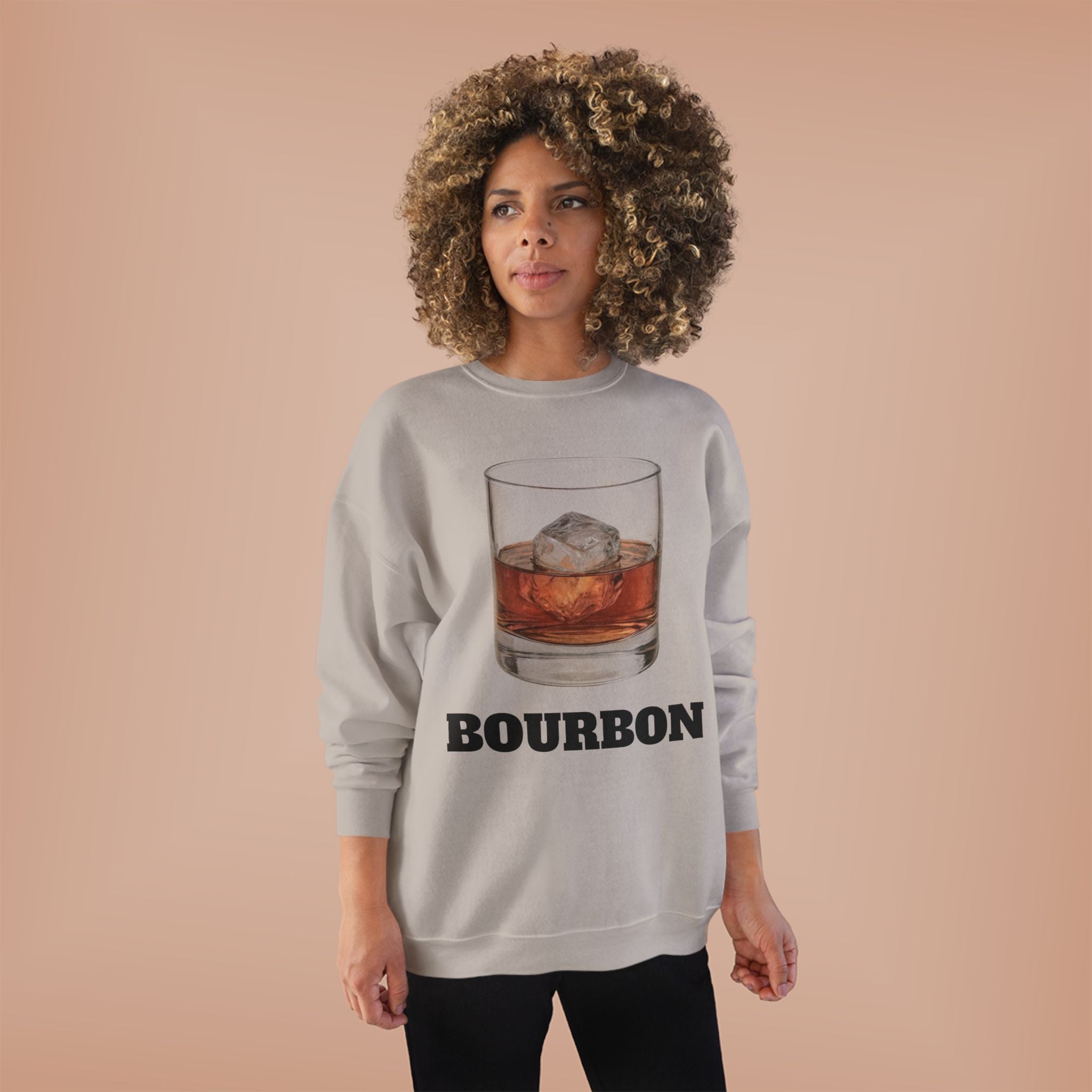 Bourbon Glass Sweatshirt — Vintage Whiskey Crewneck