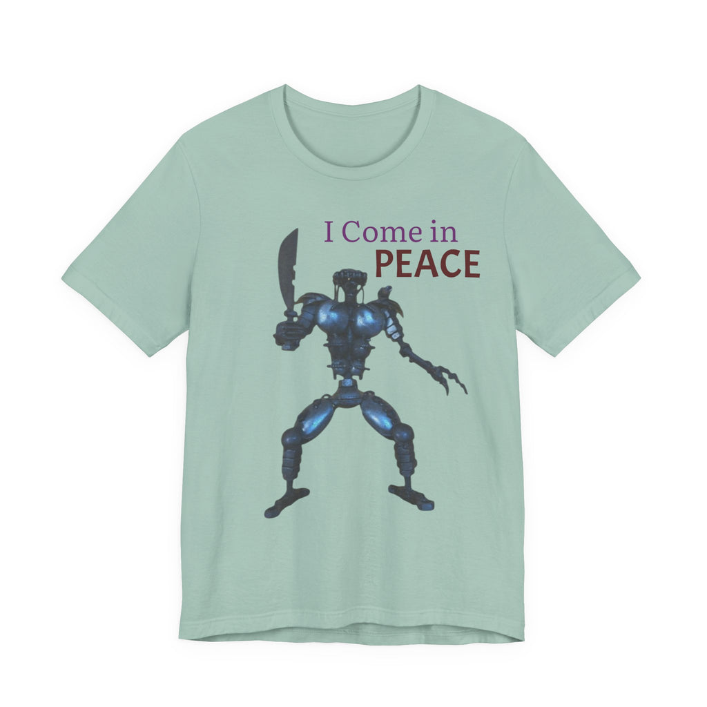 T-Shirt — I Come in Peace Robot Graphic Tee