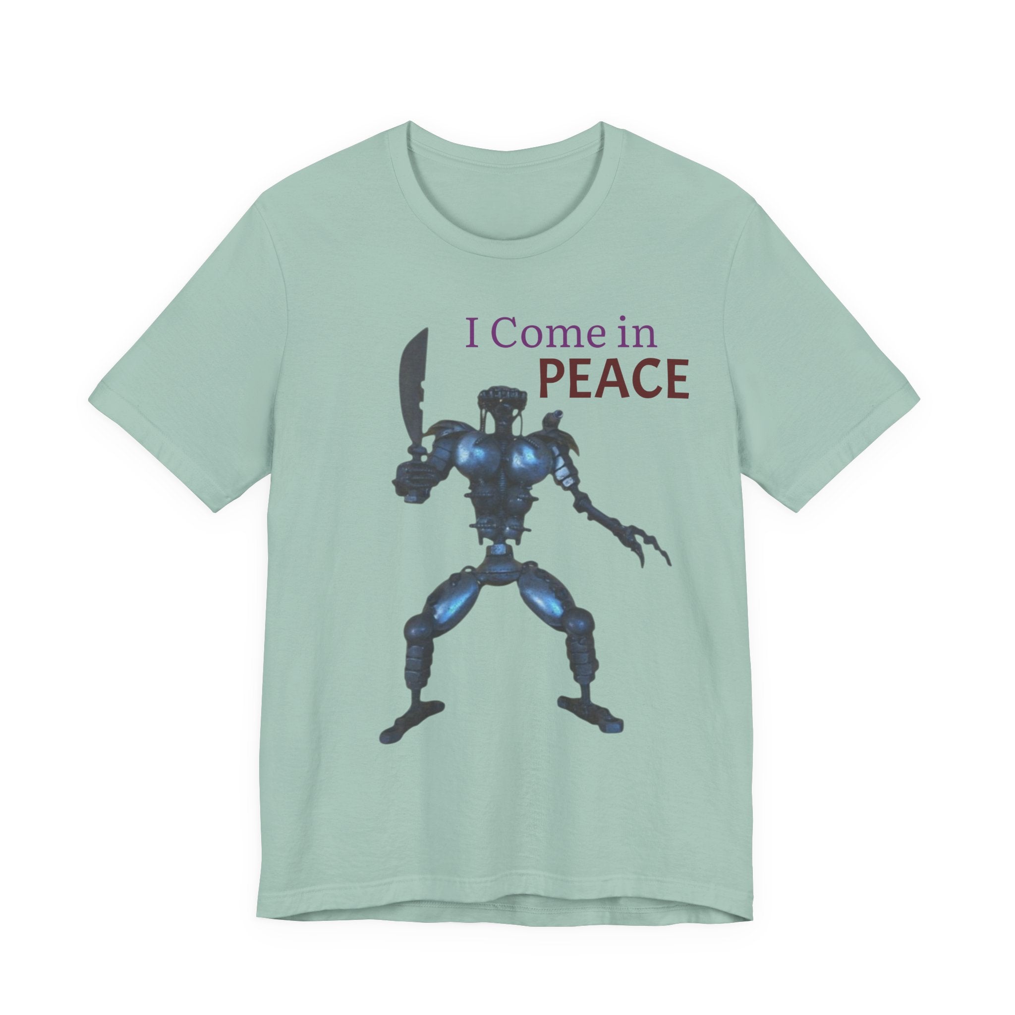 T-Shirt — I Come in Peace Robot Graphic Tee