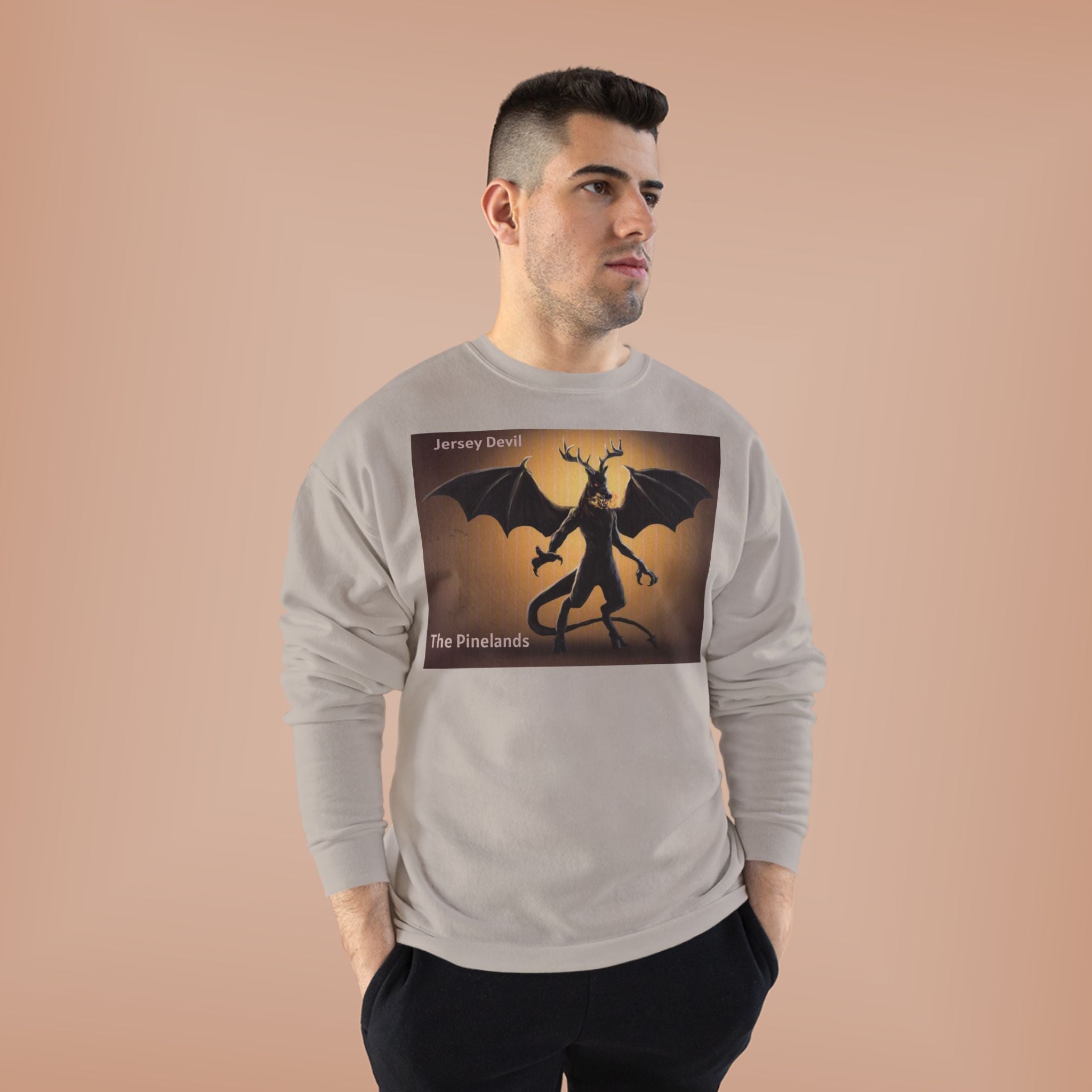 Devil Dragon Crewneck Sweatshirt – "The Firelands" Gothic Fantasy Graphic