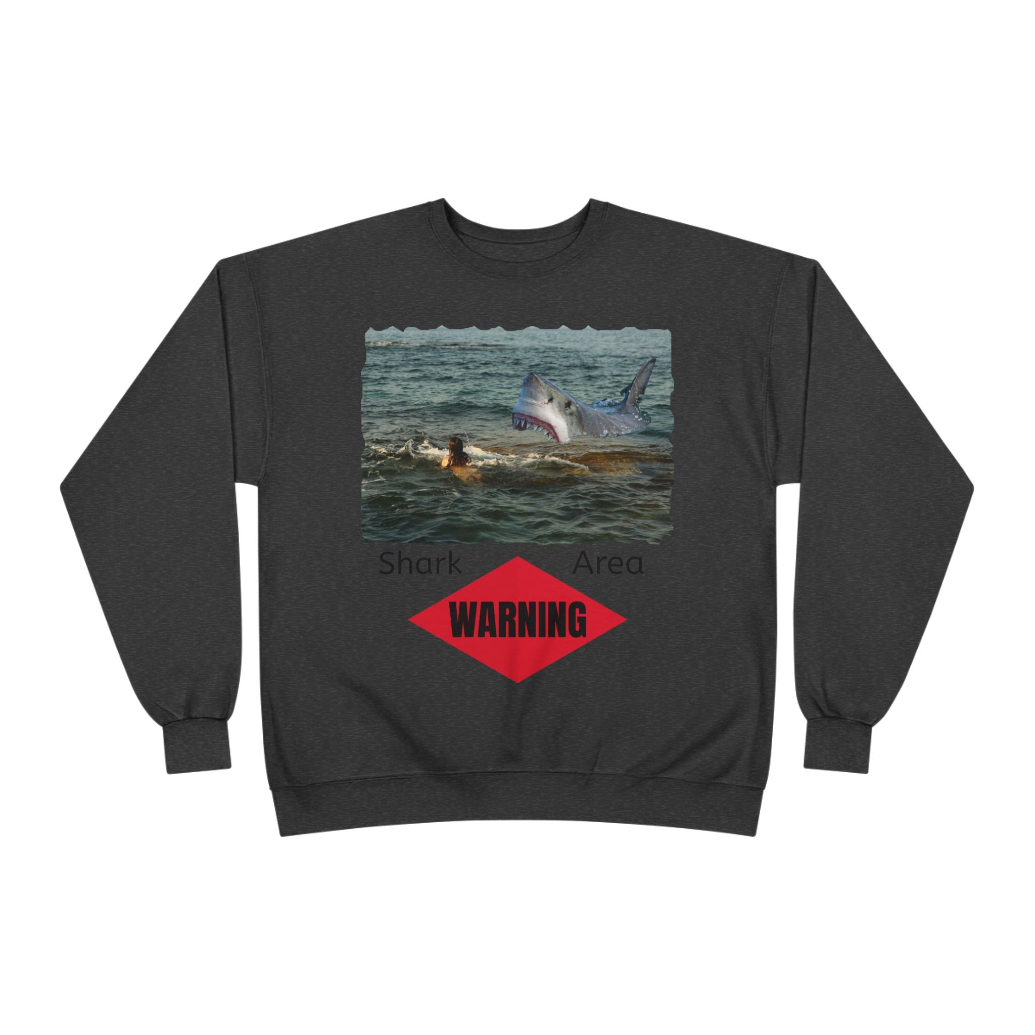 Shark Attack Warning Crewneck Sweatshirt