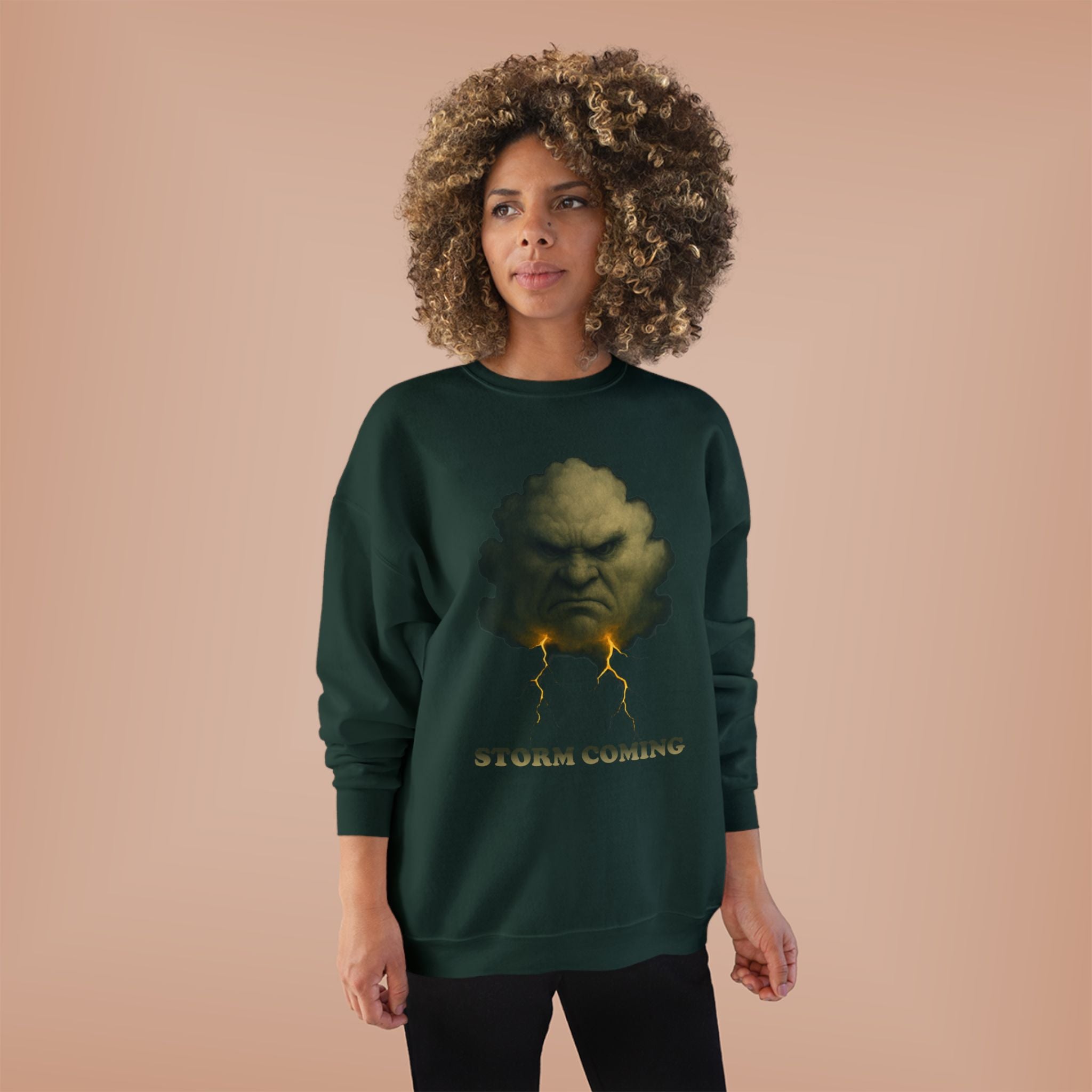 Storm Coming Sweatshirt — Angry Cloud Graphic Crewneck