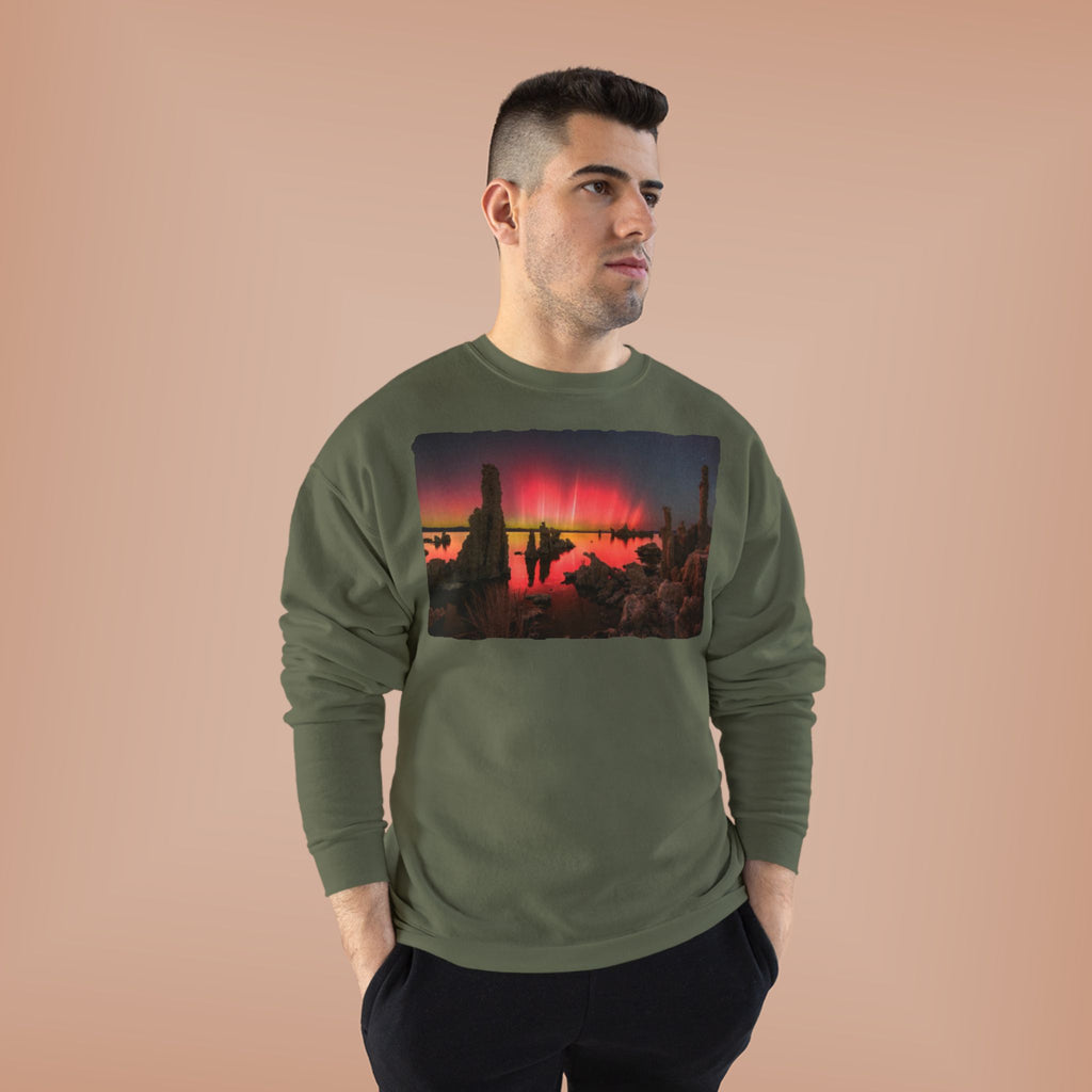 Crewneck Sweatshirt — Neon Desert Nightscape Graphic