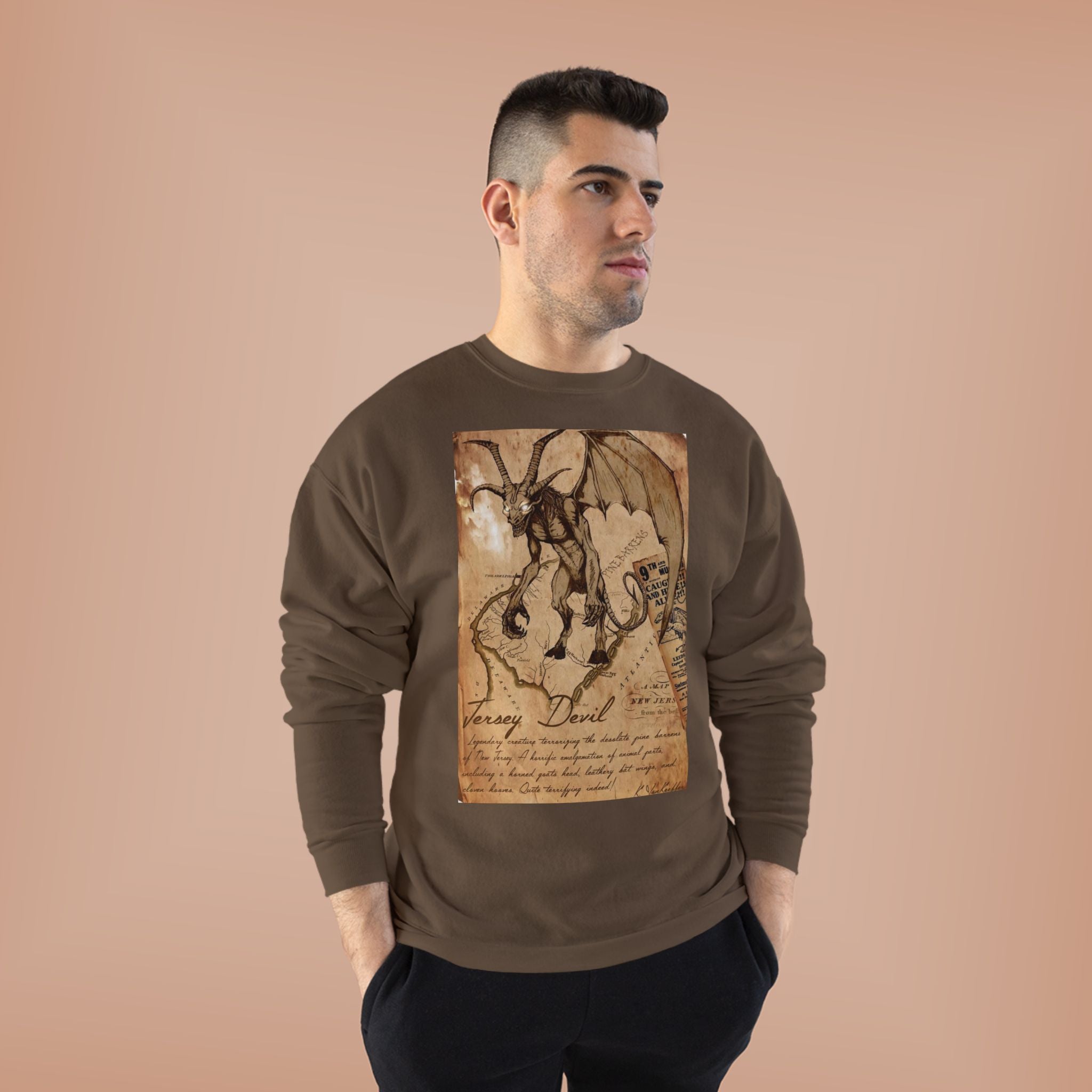 Vintage Demon Sketch Crewneck Sweatshirt