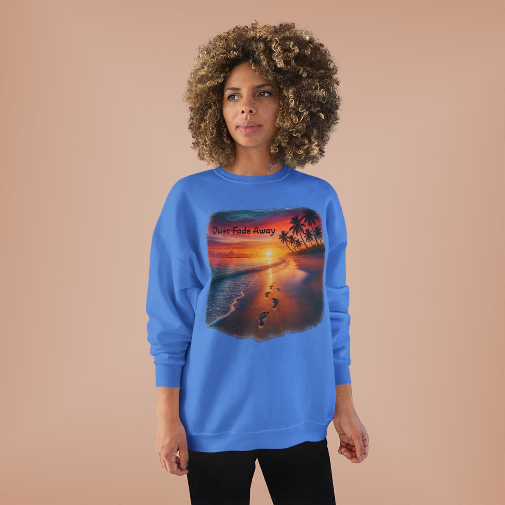 Crewneck Sweatshirt — Sunset Beach "Footprints" Graphic