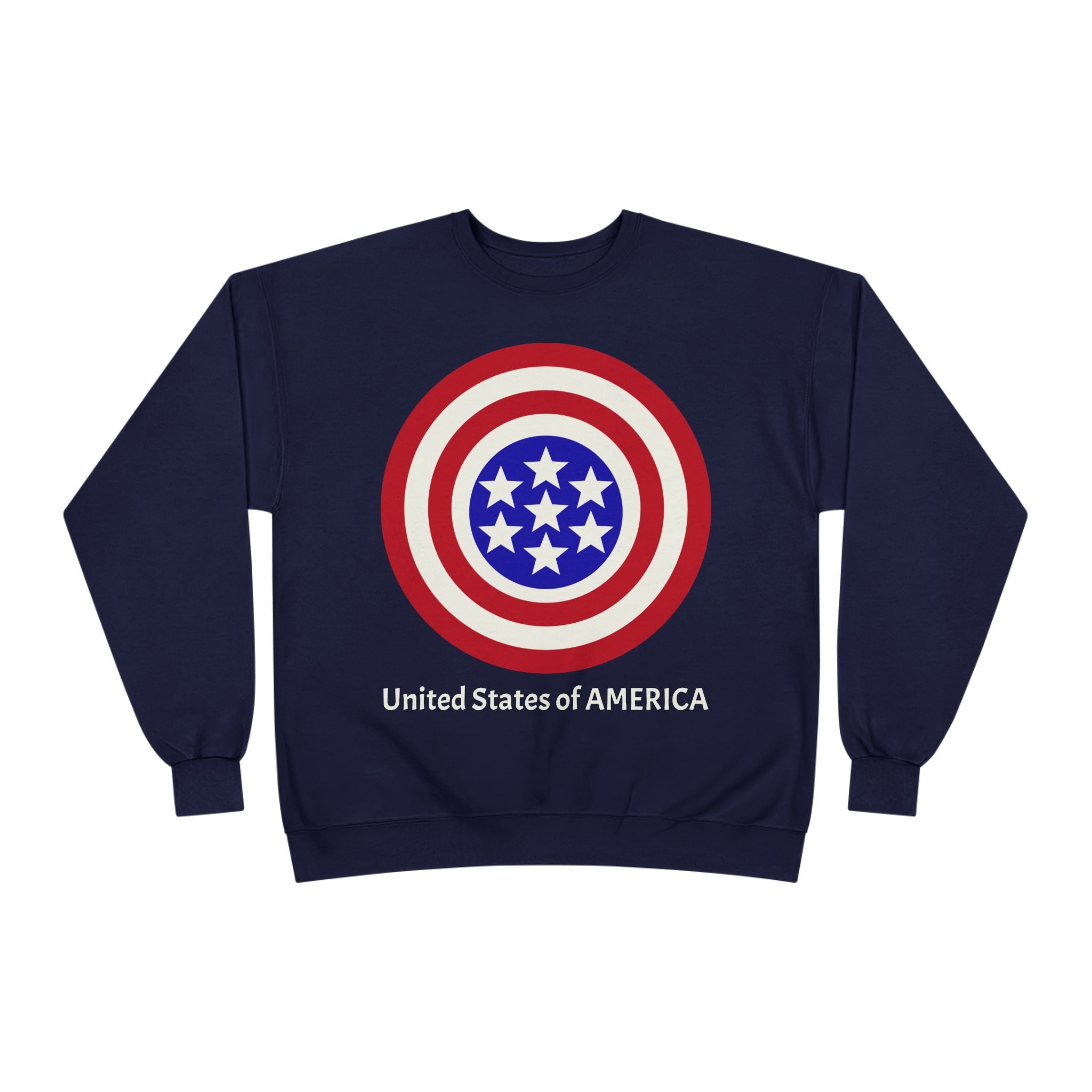 Copy of American Target Crewneck Sweatshirt — "United States of AMERICA" Patriotic Graphic