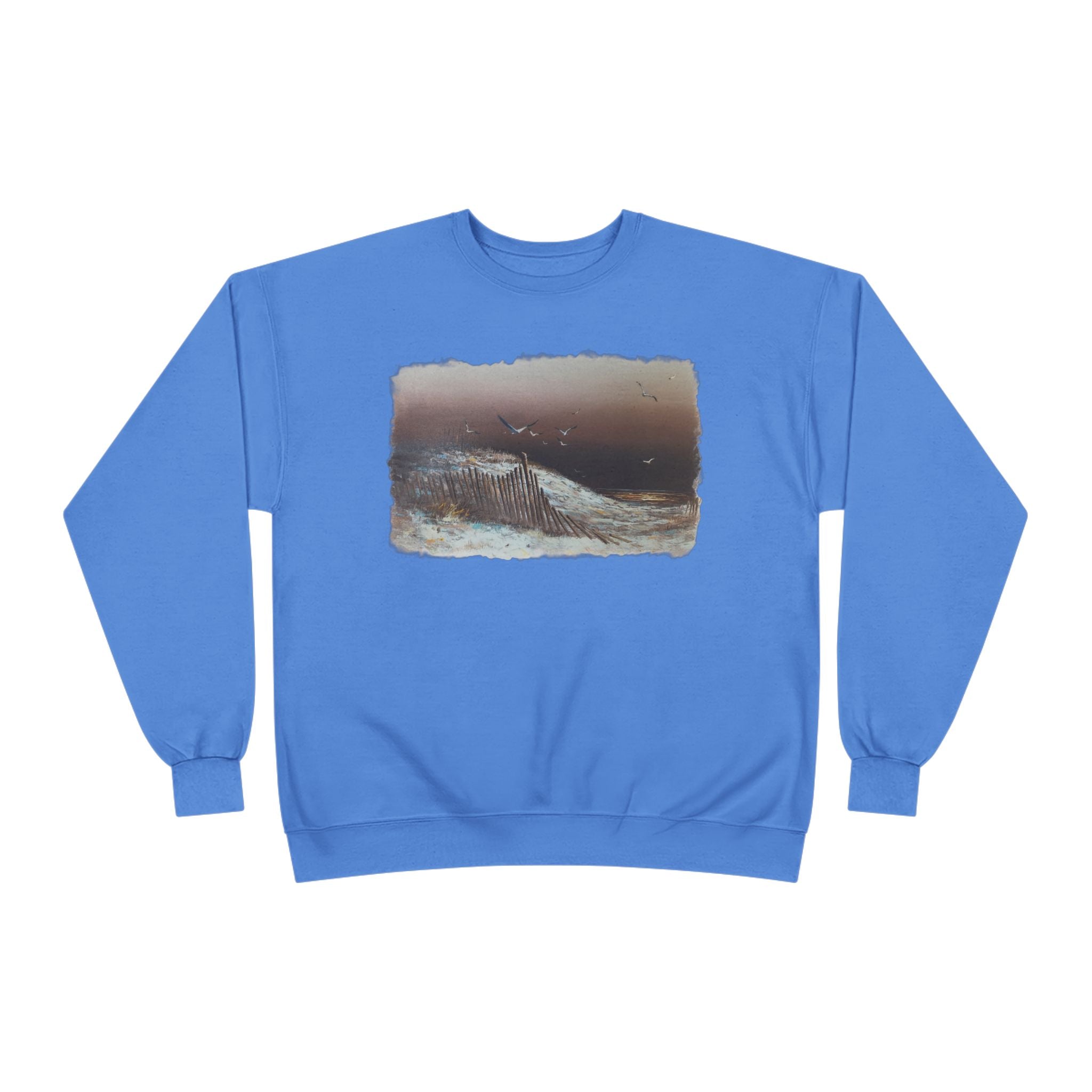 Whale Horizon Crewneck Sweatshirt — Vintage Ocean Graphic