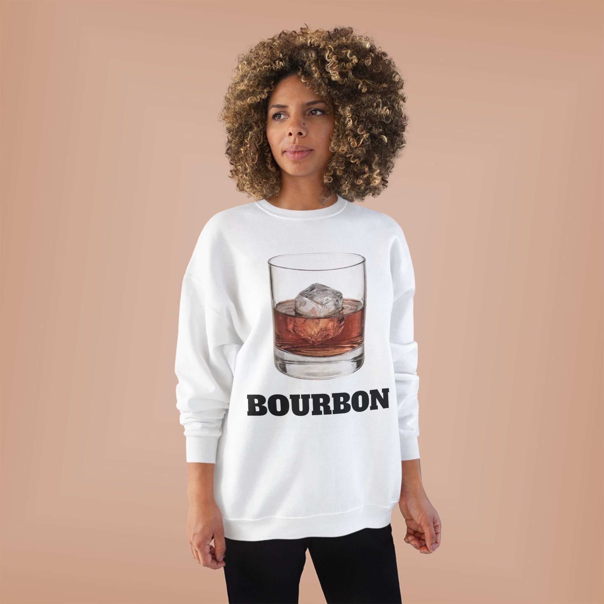 Bourbon Glass Sweatshirt — Vintage Whiskey Crewneck