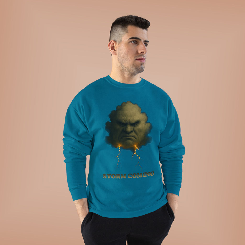Storm Coming Sweatshirt — Angry Cloud Graphic Crewneck