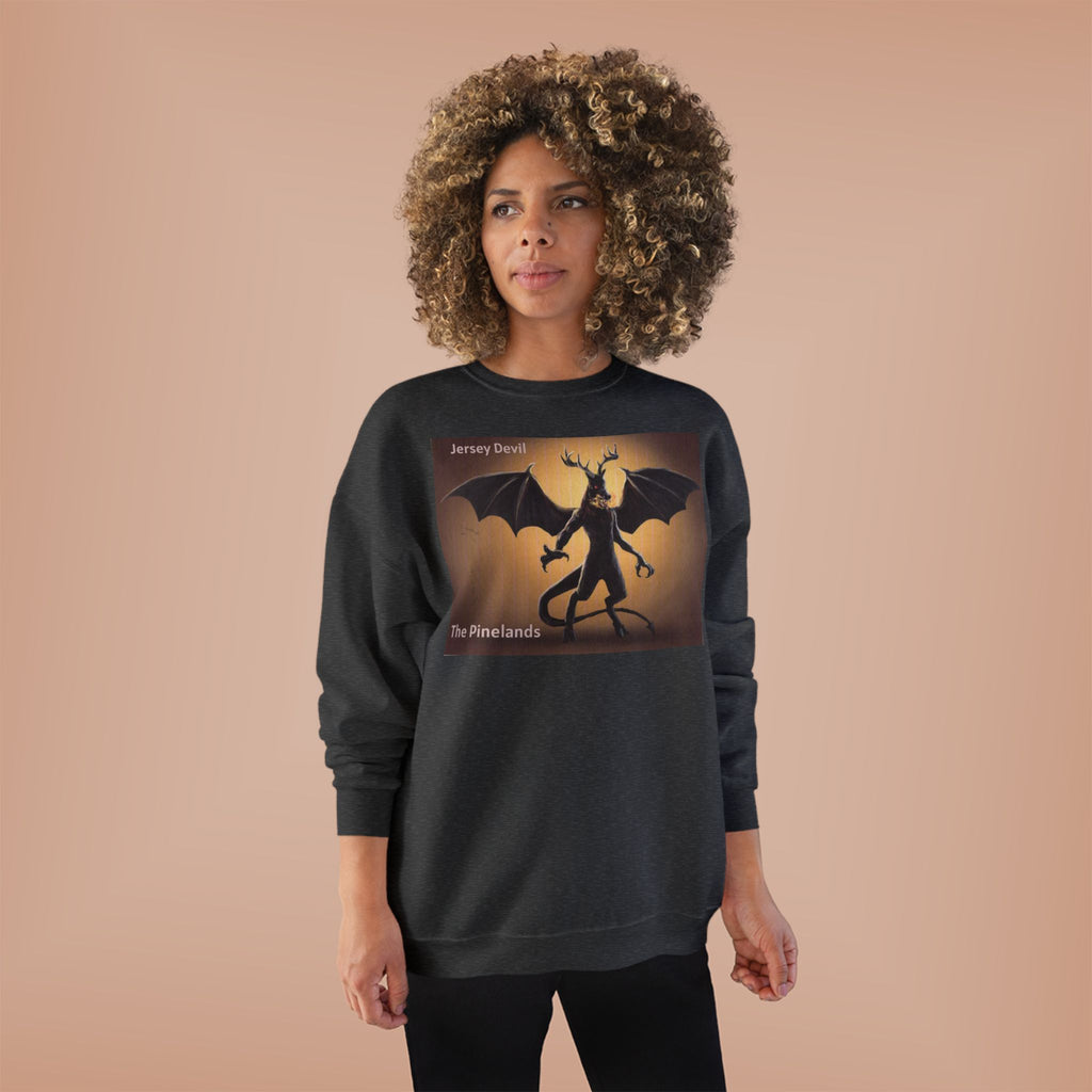 Devil Dragon Crewneck Sweatshirt – "The Firelands" Gothic Fantasy Graphic