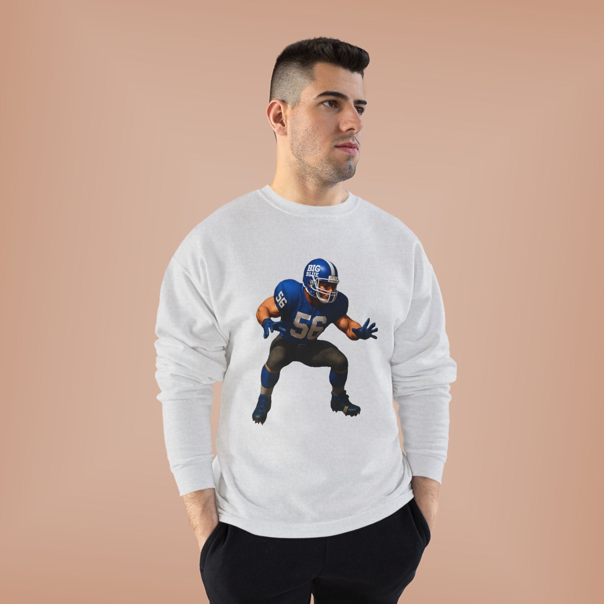 Football Linebacker Illustration Crewneck Sweatshirt