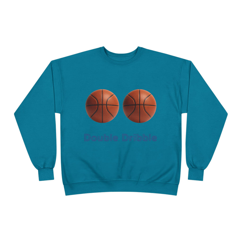 Crewneck Sweatshirt — "Double Dribble" Basketball Graphic