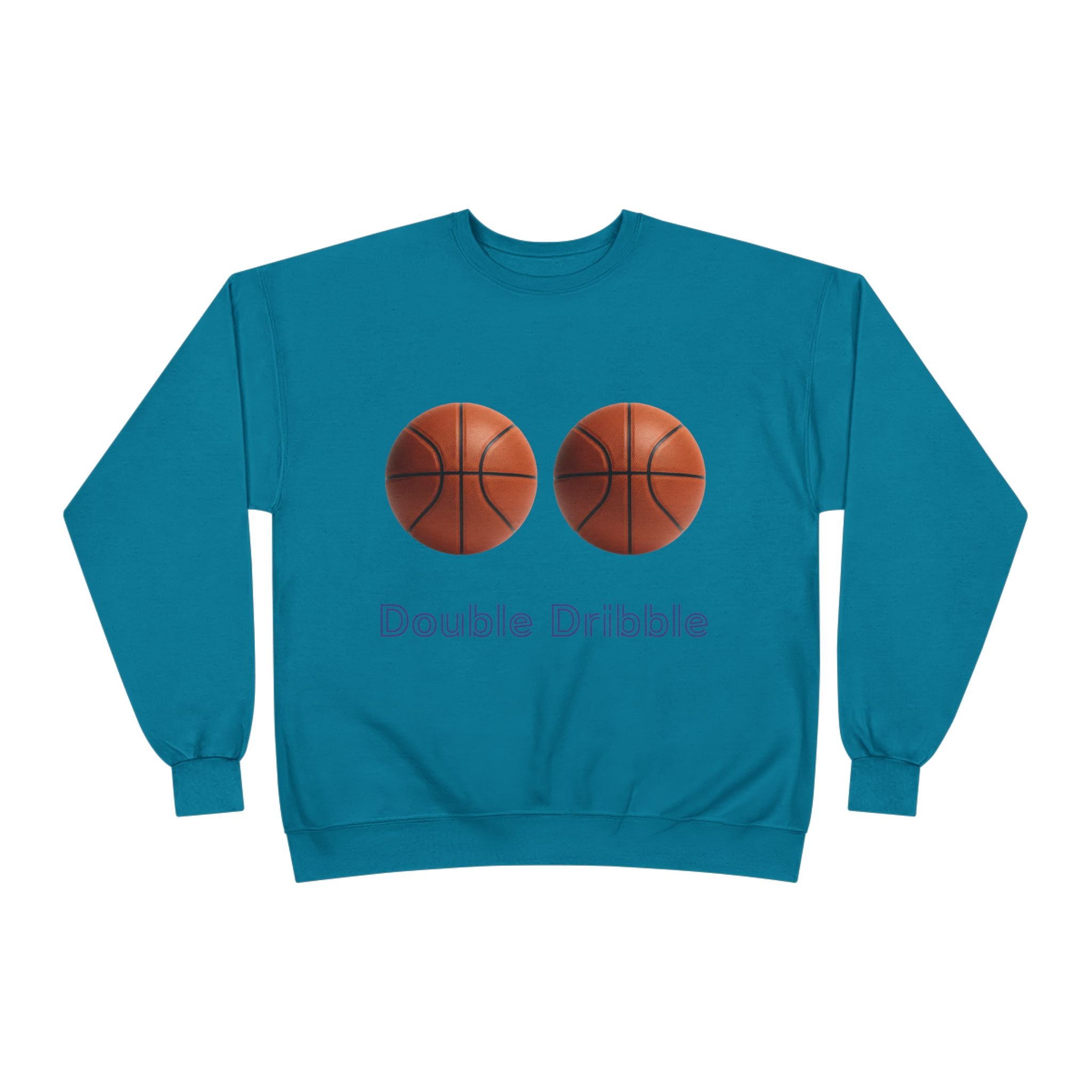 Crewneck Sweatshirt — "Double Dribble" Basketball Graphic