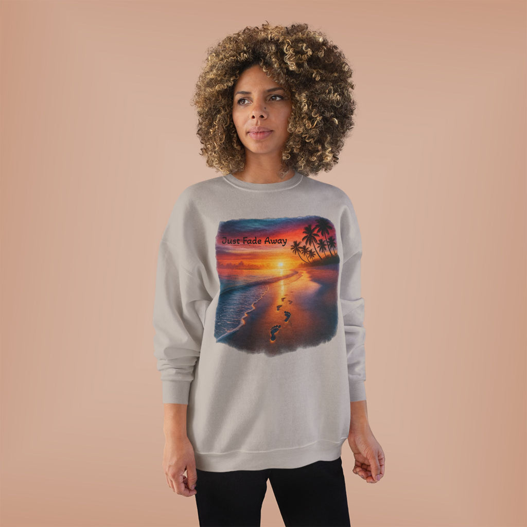 Crewneck Sweatshirt — Sunset Beach "Footprints" Graphic