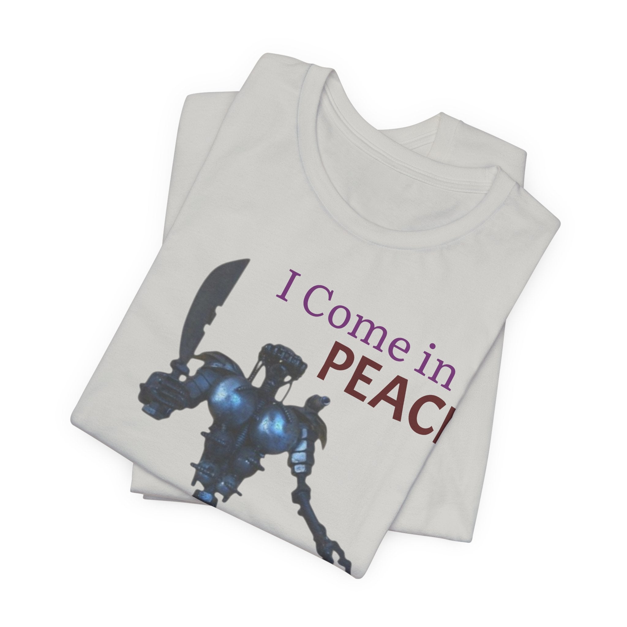 T-Shirt — I Come in Peace Robot Graphic Tee