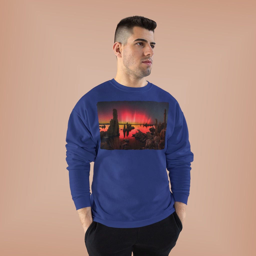 Crewneck Sweatshirt — Neon Desert Nightscape Graphic