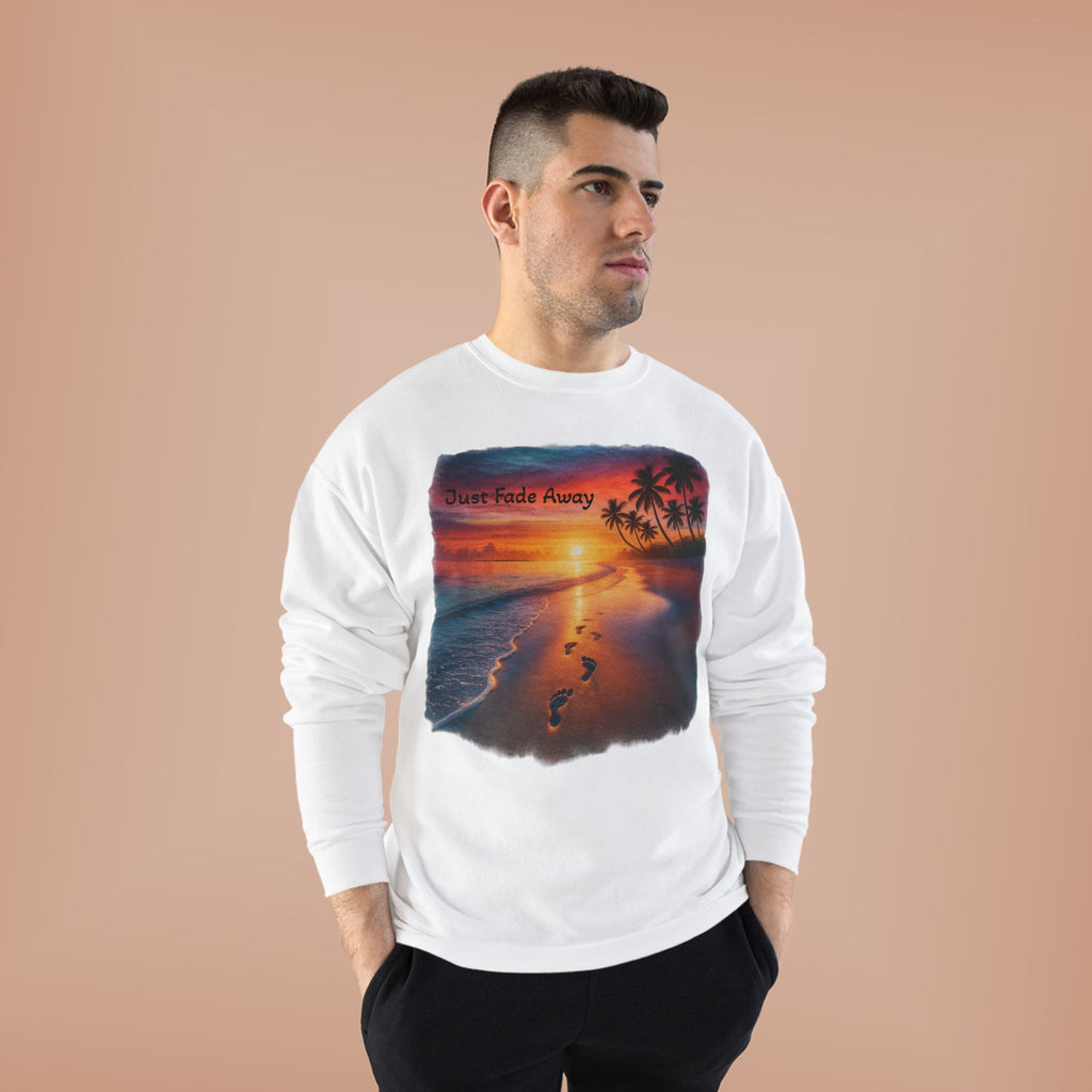 Crewneck Sweatshirt — Sunset Beach "Footprints" Graphic