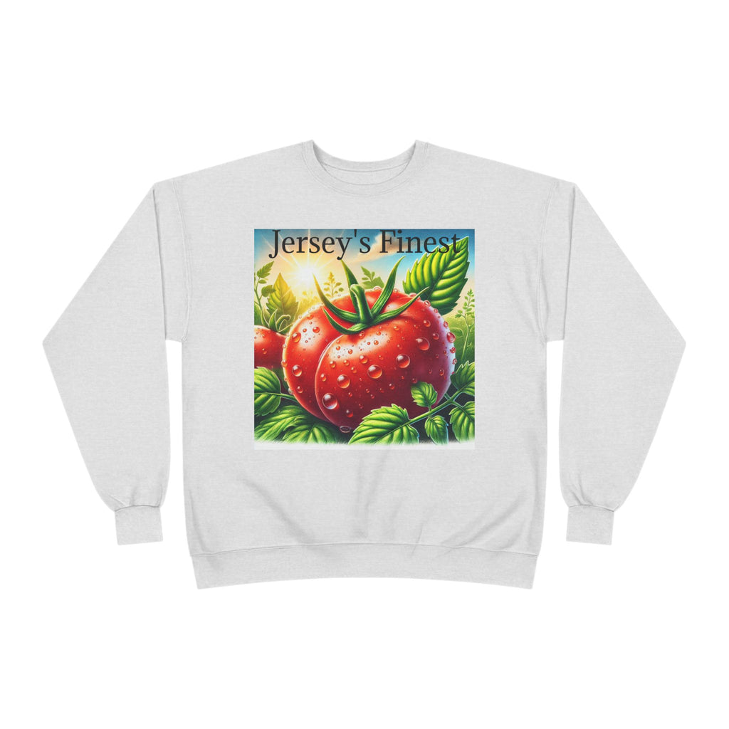 Tomato Crewneck Sweatshirt — "Jersey's Finest" Garden Produce Graphic