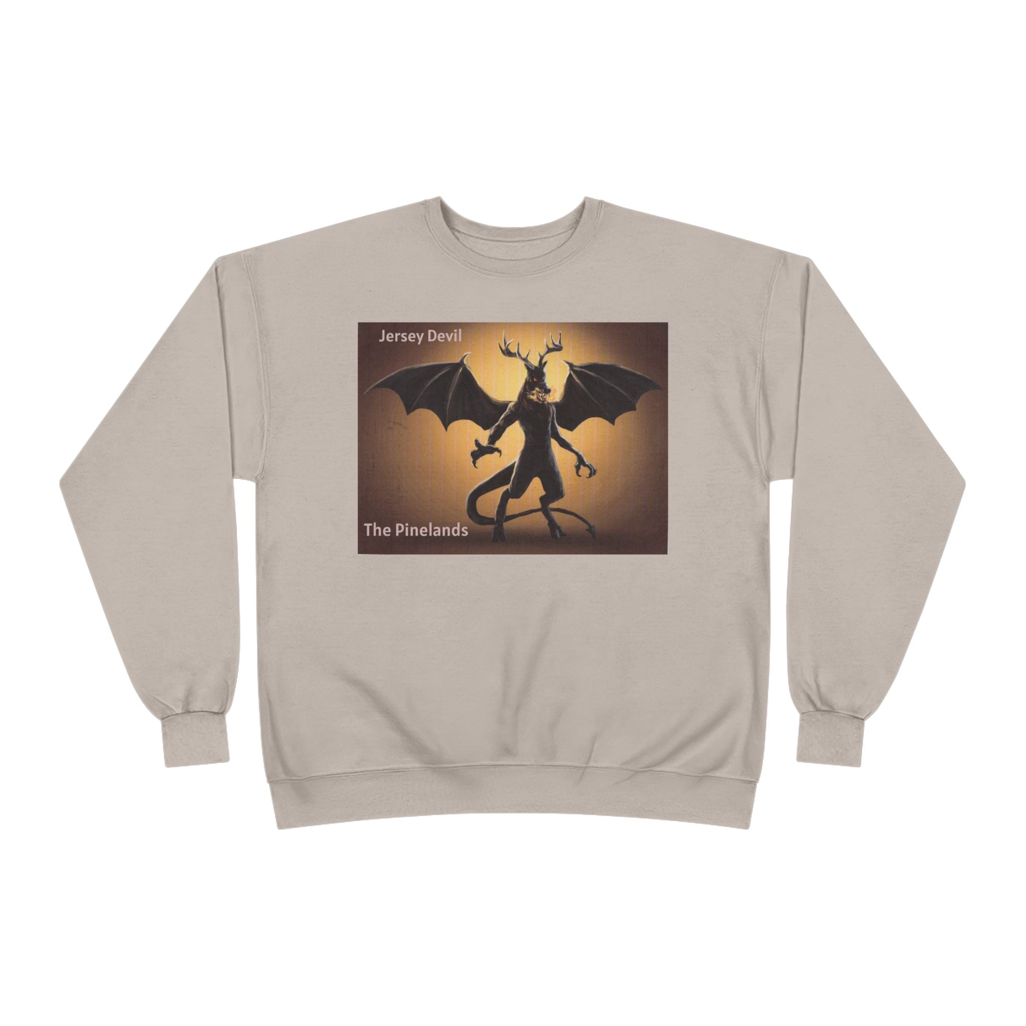 Devil Dragon Crewneck Sweatshirt – "The Firelands" Gothic Fantasy Graphic