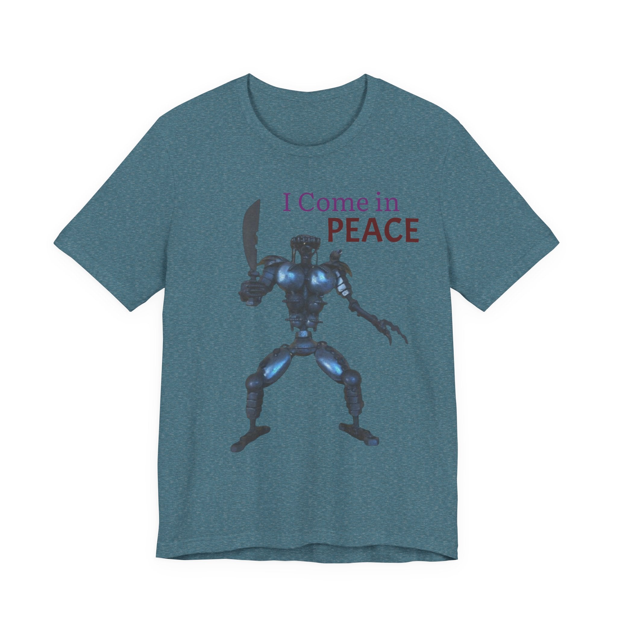 T-Shirt — I Come in Peace Robot Graphic Tee